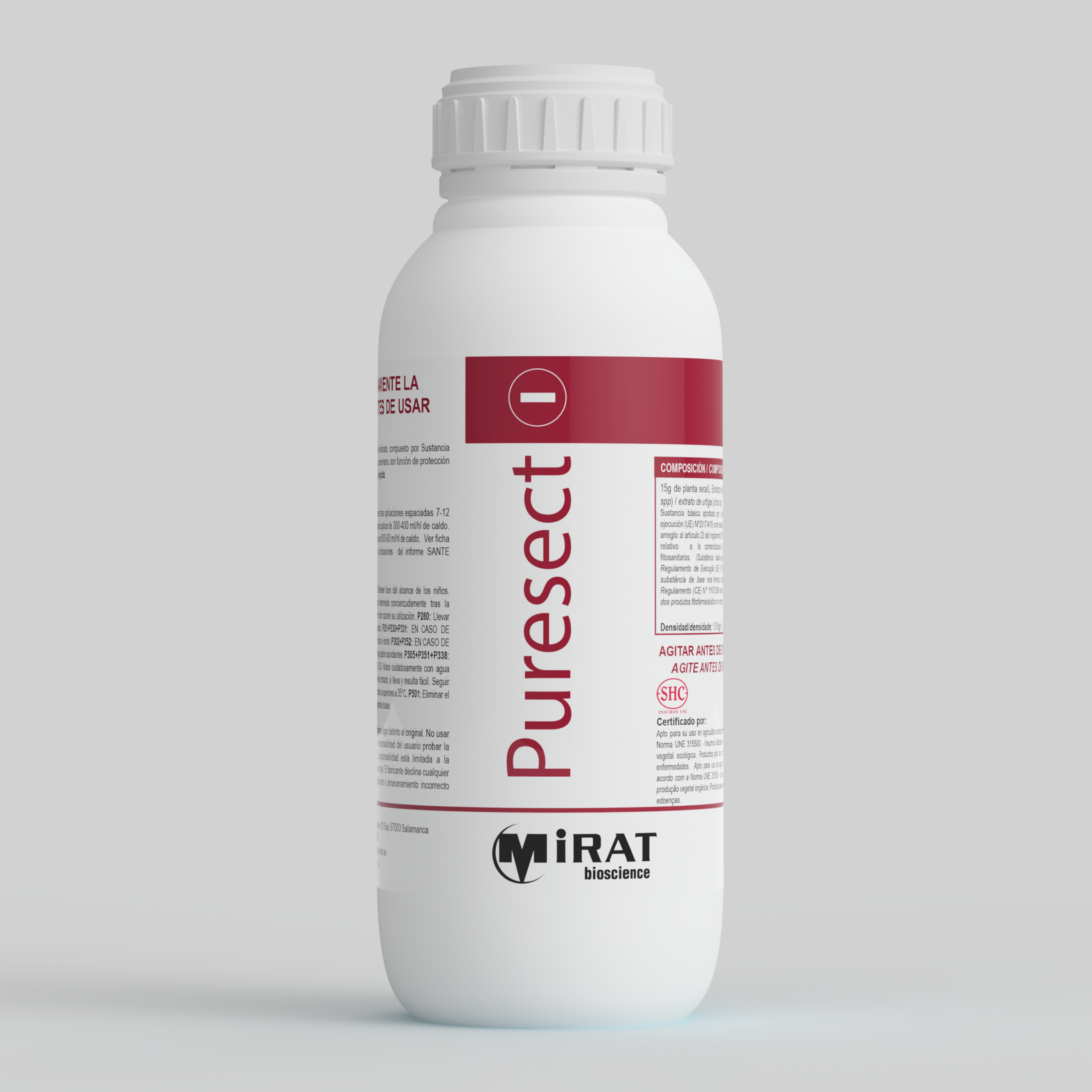 GREENMIX 1L PURESECT (antiguo nombre GreenMix SB), bidón de 1 litros, insecticida, acaricida y fungicida a base de extracto de ortiga, que contiene sustancias simples